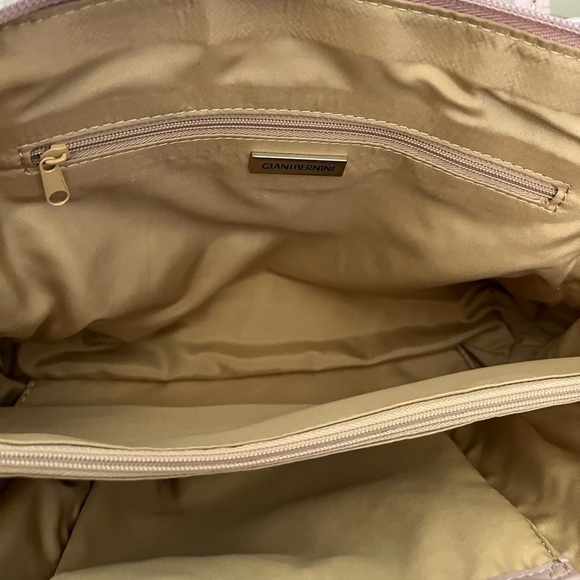 Giani Bernini Rose Nappa Satchel New With Tags Pockets Hand And Shoulder Straps - Picture 12 of 15